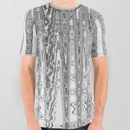 Surreal Zigzag Ink Line Painting All Over Graphic Tee