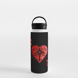 Heart Poker Ace Casino Water Bottle