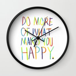 Positive Quote Wall Clock