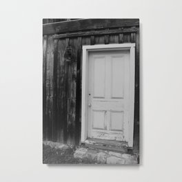 Enter Here Metal Print | House, Photo, Digital, Black And White, Door, Antique 