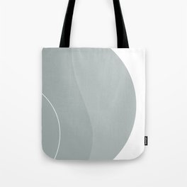 Soft Grey Blue Minimal Swirl Tote Bag