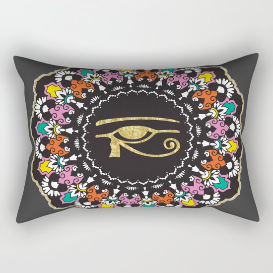 Eye of Horus Mandala Rectangular Pillow