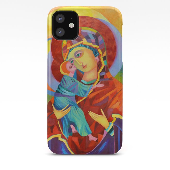 Virgin Mary Painting Madonna And Child Jesus Icon Modern Catholic