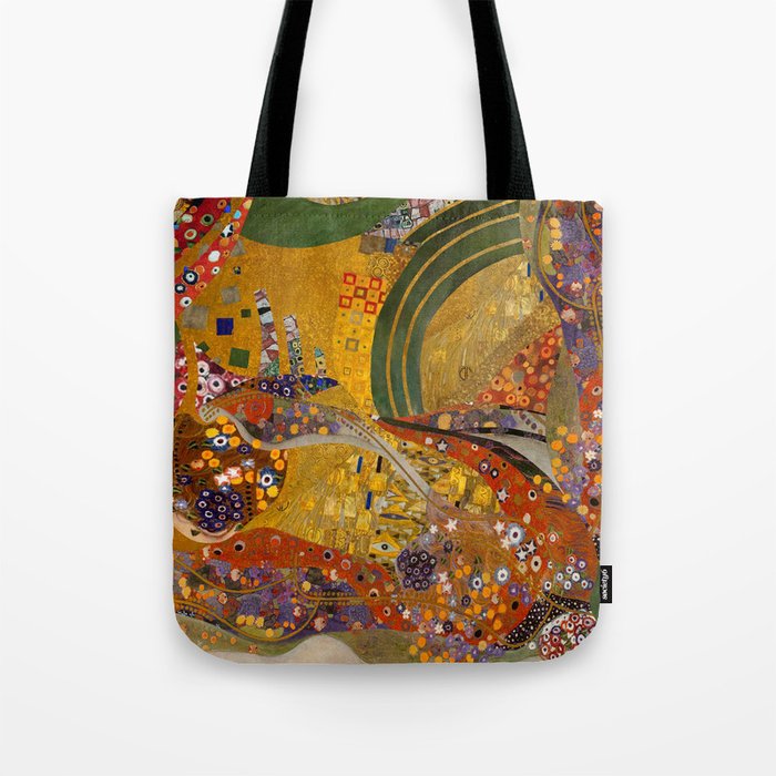 Klimt Flower Collage Tote Bag