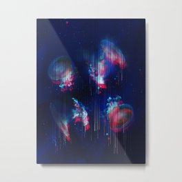 Deeply #2 Metal Print | Digital, Jellyfish, Macro, Long Exposure, Abstract, Glitches, Space, Photo, Glitchart, Curated 