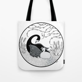 Black Swan and Moonlark Tote Bag