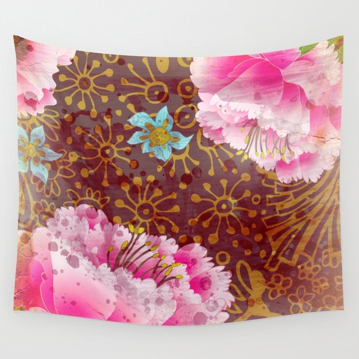 Blooming Paradise Wall Tapestry