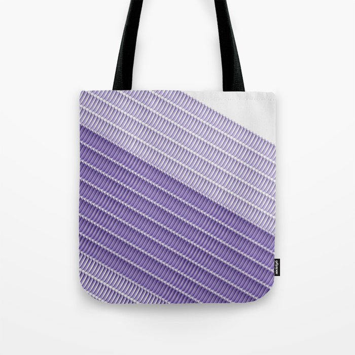 Lined purple pattern shaped design Tote Bag