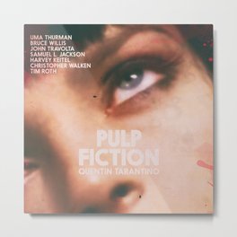 Pulp Fiction, Quentin Tarantino, alternative movie poster, Uma Thurman, Mia Wallace Metal Print