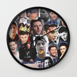 Jensen Ackles Collage Wall Clock