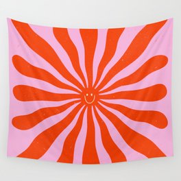 Retro Sun Vintage 70s  Wall Tapestry
