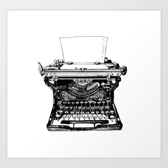 Typewriter Art Print