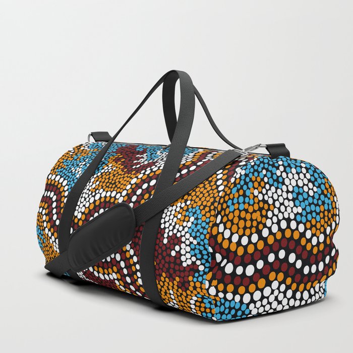 Authentic Aboriginal Art - Wetland Dreaming Duffle Bag