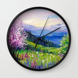 Spring in the Alps Wall Clock