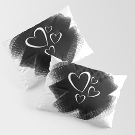 Chic Heart in Black and White Pillow Sham