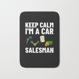 Used Car Salesman Auto Seller Dealership Bath Mat