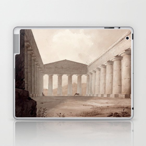 Vue du temple de Segeste - Joseph Frédéric Debacq Laptop & iPad Skin