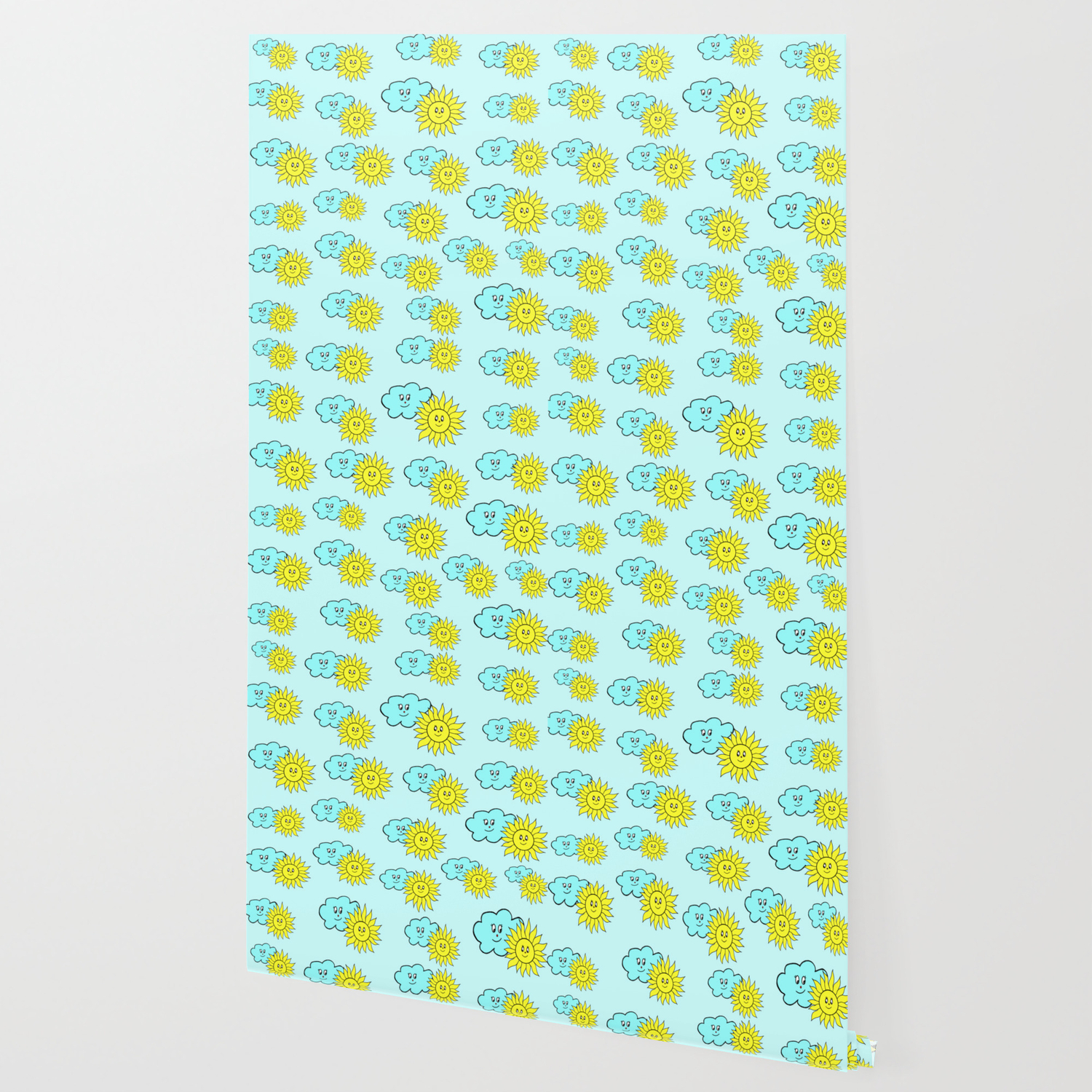 Cute Baby Design In Blue Wallpaper By Marionboe Society6