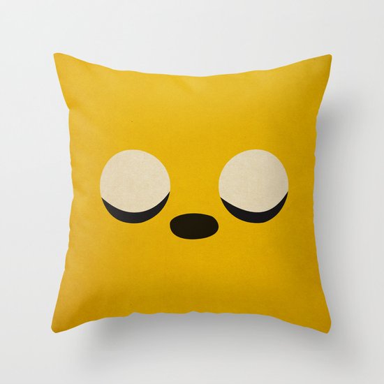 Minimalist Adventure Time Jake Throw Pillow