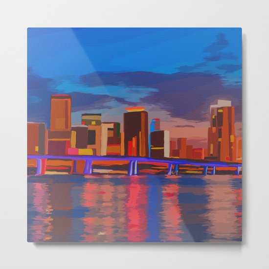 Miami Evening Metal Print