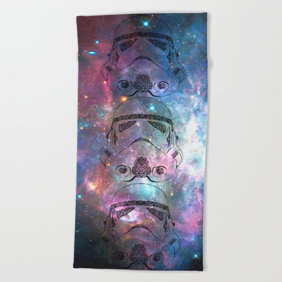 Soldier galaxy Beach Towel