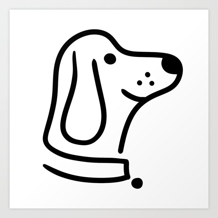 beagle profile Art Print