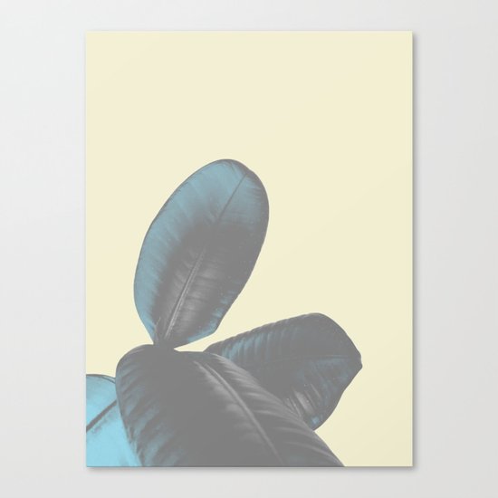 Ficus Elastica #5 #pastel #yellow #art #society6 Canvas Print