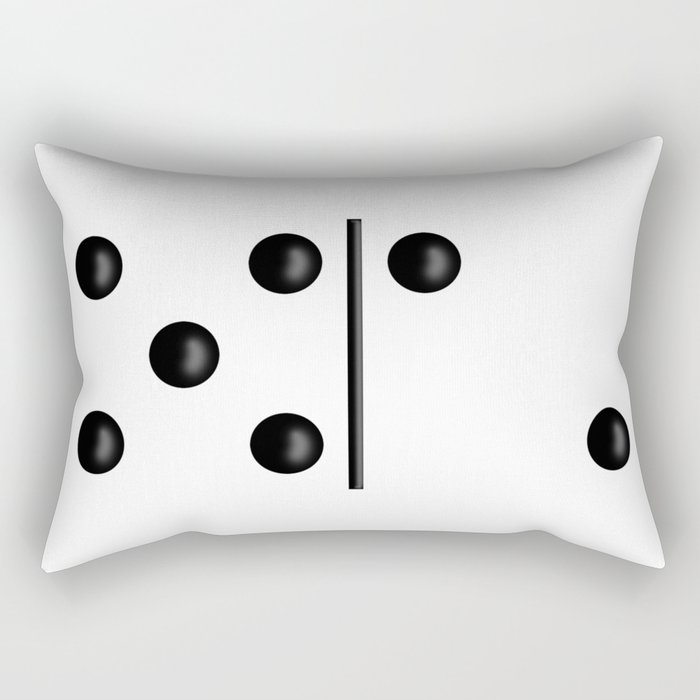 White Domino / Domino Blanco Rectangular Pillow