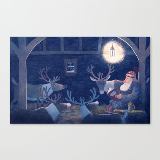 Goodnight reindeer Canvas Print