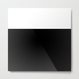 Color Block-Black and White Metal Print | Black And White, Fashion, Black and White, Contemporary, Minimalistic, Digital, Colorblock, Christmas, Pop Art, Holiday 