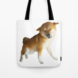 Lilly the Shiba Inu Smiling Airplane Ears Tote Bag