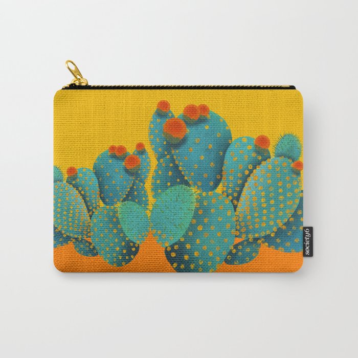 Prickly Pear Cactus Carry-All Pouch