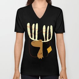 A moose ing V Neck T Shirt