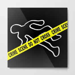 Crime Scene Chalk Mark Metal Print | Cross, Chalk, Crime, Not, Dead, Corpse, Digital, Body, Police, Do 