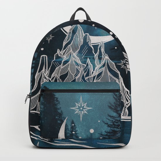 Adventure Is Out There Forest Lake Reflection Backpack