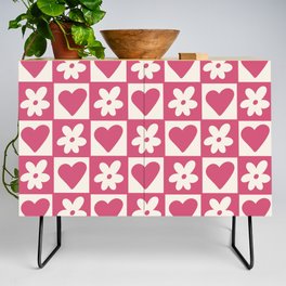 Spring of Flowers and Love - Pink Credenza