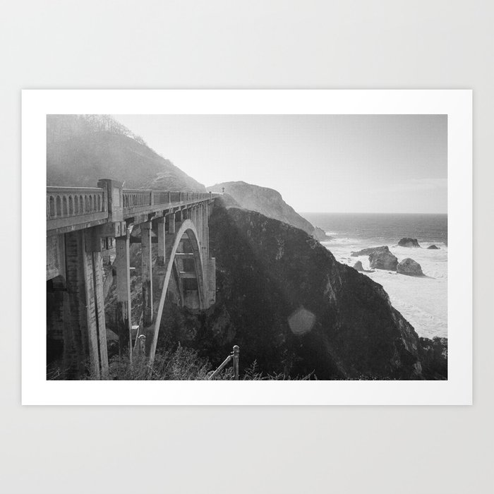 Big Sur California | Black and White | 35mm Film Photography Art Print