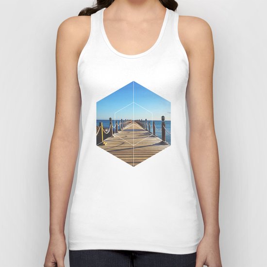 Ocean Walk - Geometric Photography Unisex Tank Top