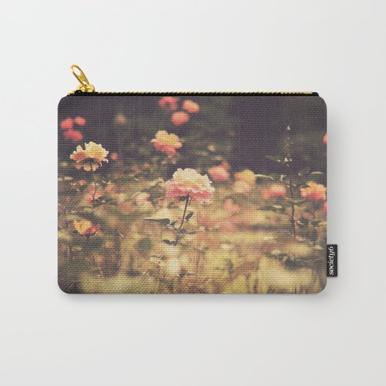 One Rose in a Magic Garden (Vintage Flower Photography) Carry-All Pouch