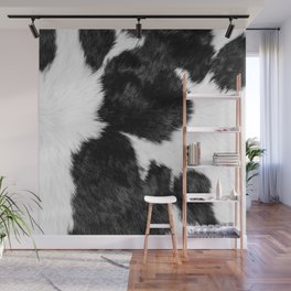 Decorative Black and White Cowhide Wall Mural