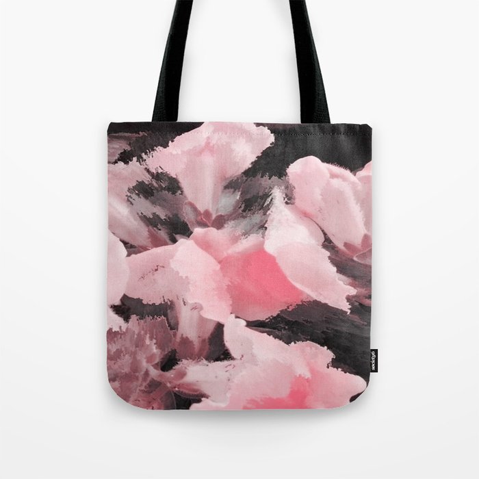 Light Pink Snapdragons Abstract Flowers Tote Bag