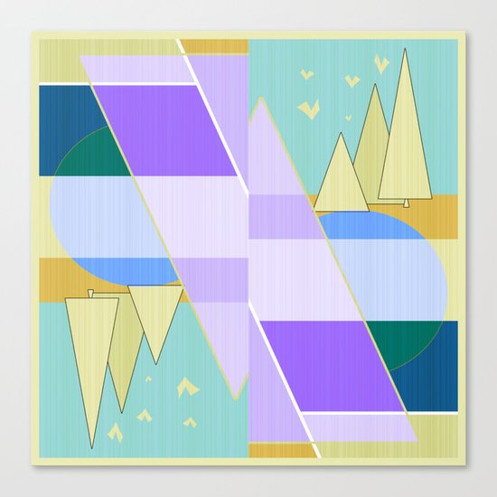 Abstraction in purple and blue colors . Canvas Print