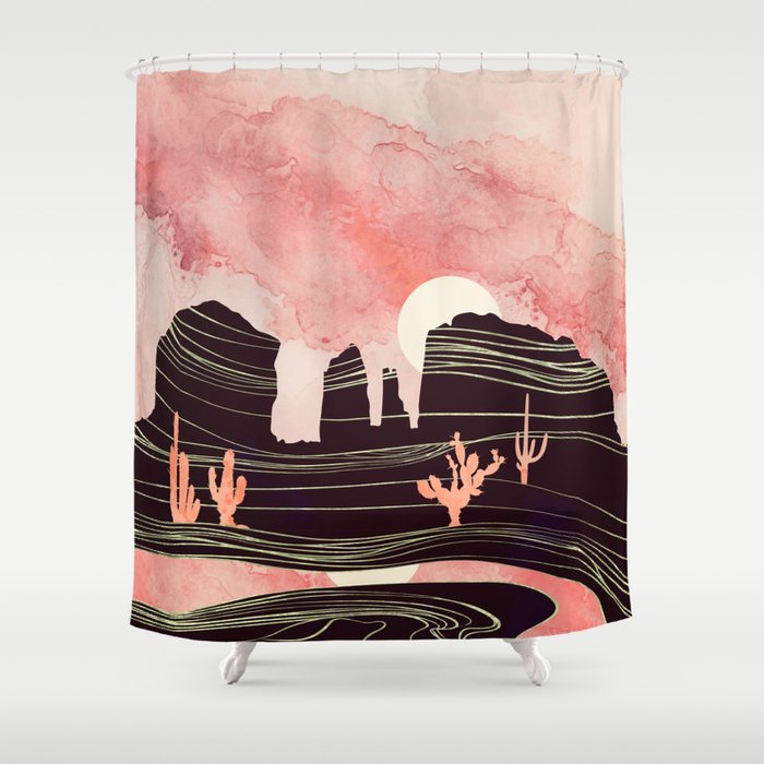 Rose Desert Shower Curtain