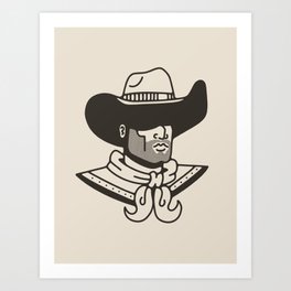 Faceless Cowboy Art Print