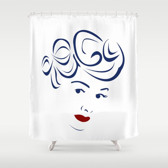Lucy Hairography Lucille Ball I Love Lucy Shower Curtain By
