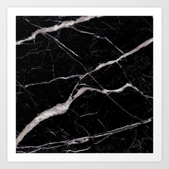 Black Marble Art Print
