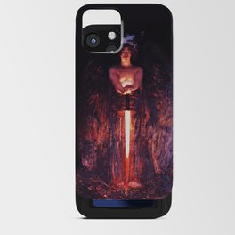 Angel with a flaming sword iPhone Card Case