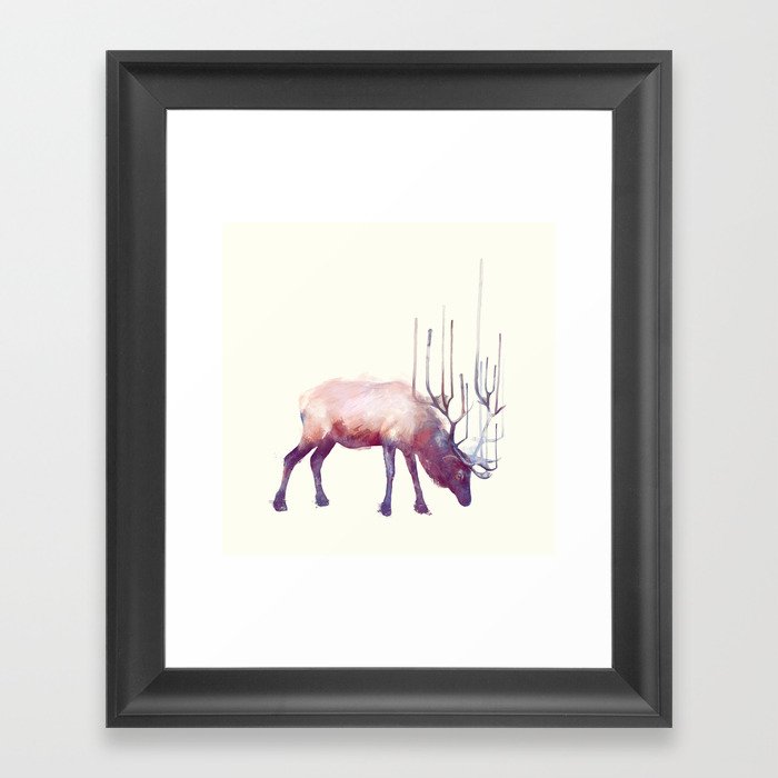 Elk // Solitude Framed Art Print