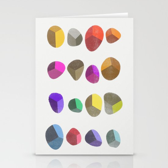 Painted Pebbles 2 Stationery Cards