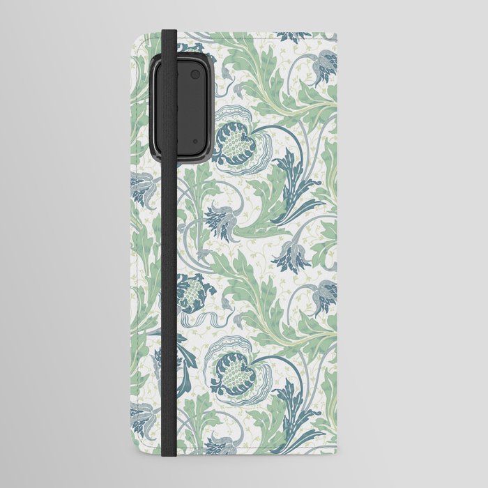 Walter Crane Teazle Mint Green Art Nouveau Floral Android Wallet Case